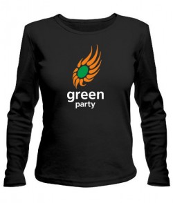 Жіночий лонгслів Green party