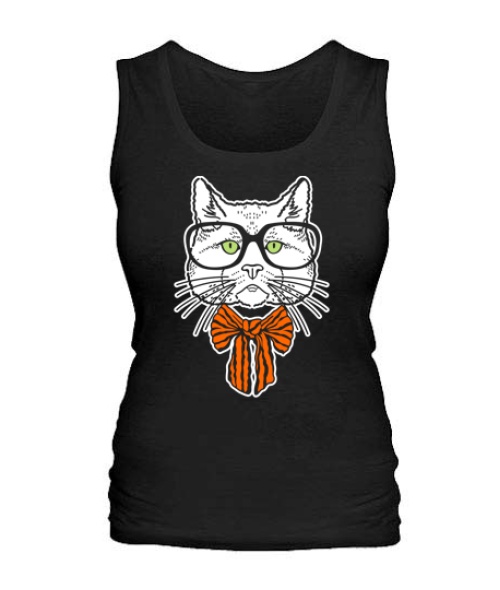 Жіноча майка Кот-хіпстер №5