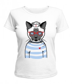 Жіноча футболка Кіт-хіпстер №3
