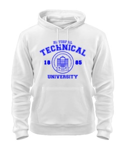 Толстовка-худі (Білий XXL) НТУ ХПІ