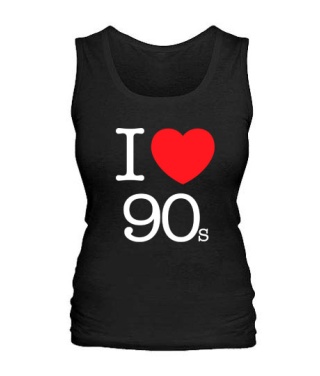 Женская майка I love 90s