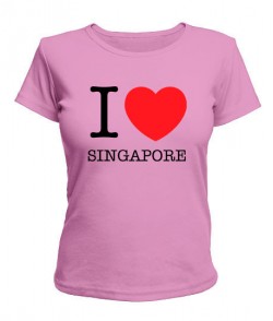 Женская футболка I love Singapore