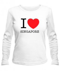 Женский лонгслив I love Singapore