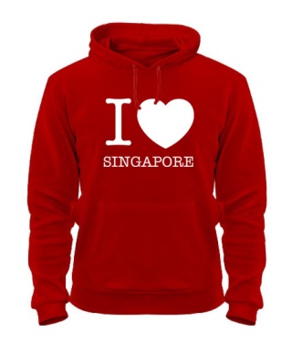 Толстовка-худи I love Singapore