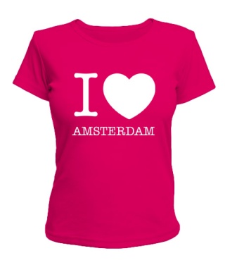 Женская футболка I love Amsterdam