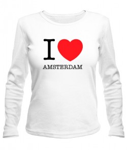 Женский лонгслив I love Amsterdam