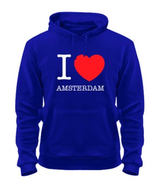 Толстовка-худи I love Amsterdam