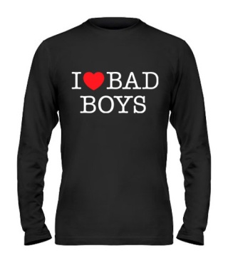 Мужской Лонгслив I love bad boys