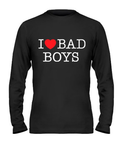Чоловічий лонгслів I love bad boys