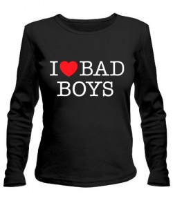 Женский лонгслив I love bad boys