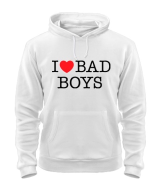 Толстовка-худи I love bad boys