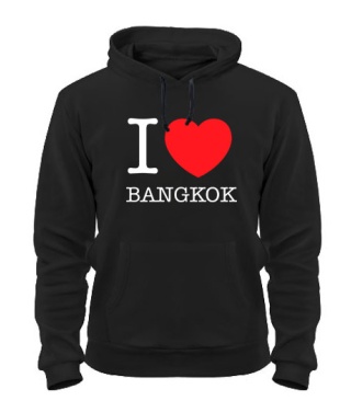 Толстовка-худи I love Bangkok