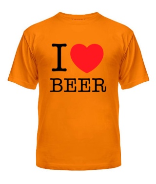 Чоловіча футболка I love beer