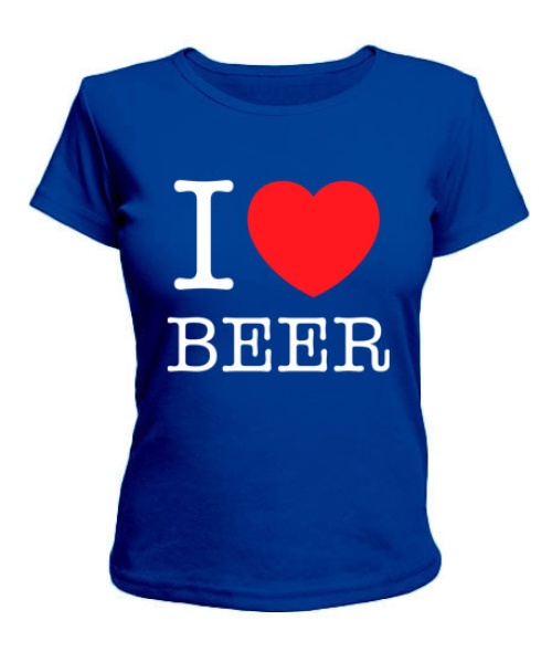 Жіноча футболка I love beer