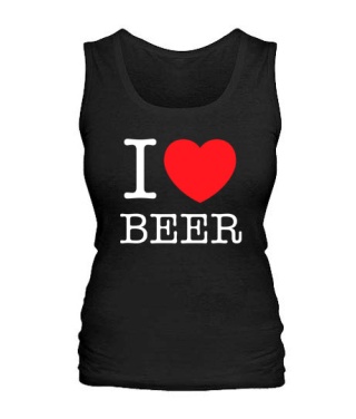 Женская майка I love beer