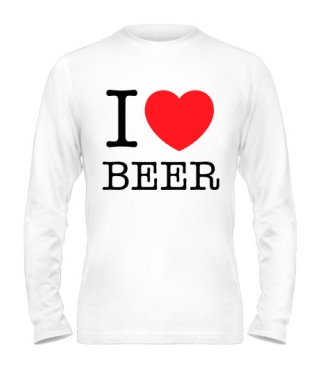 Чоловічий лонгслів I love beer