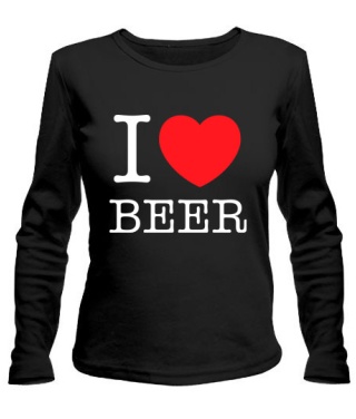 Жіночий лонгслів I love beer