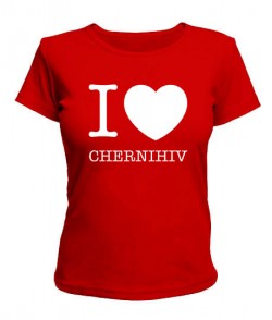 Женская футболка I love Chernigiv