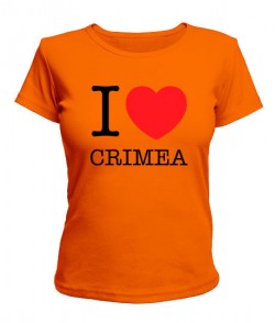 Женская футболка I love Crimea