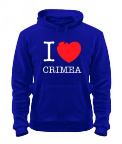 Толстовка-худи I love Crimea