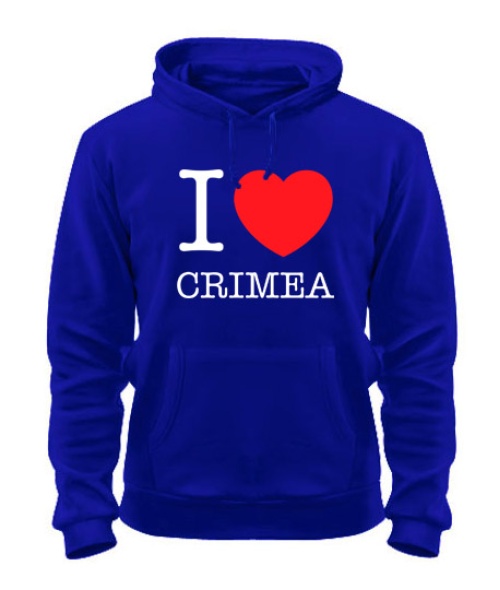 Толстовка-худи I love Crimea