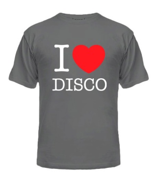 Мужская Футболка I love disco