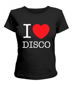 Женская футболка I love disco