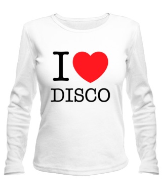 Женский лонгслив I love disco