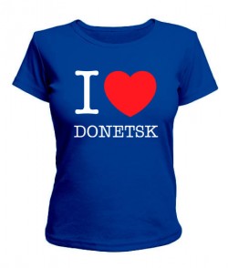 Жіноча футболка I love Donetsk