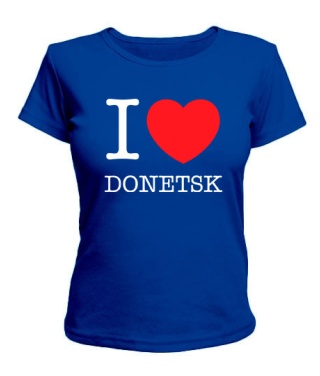 Жіноча футболка I love Donetsk