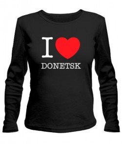 Женский лонгслив I love Donetsk