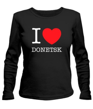 Женский лонгслив I love Donetsk