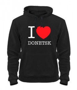 Толстовка-худи I love Donetsk