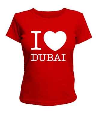 Женская футболка I love Dubai