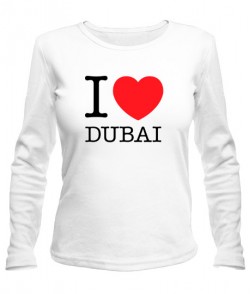 Женский лонгслив I love Dubai