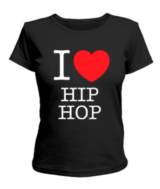 Женская футболка I love hip-hop