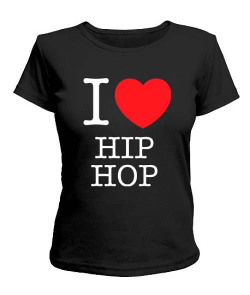 Женская футболка I love hip-hop