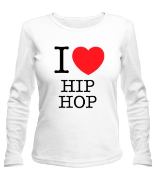 Женский лонгслив I love hip-hop