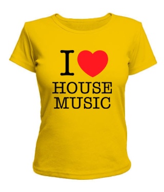 Женская футболка I love house music