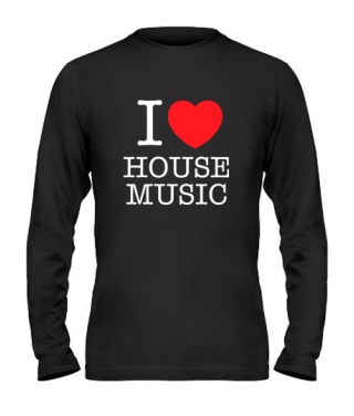 Чоловічий лонгслів I love house music