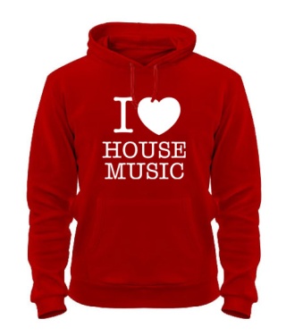 Толстовка-худі I love house music