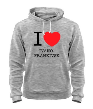 Толстовка-худи I love Ivano-Frankivsk