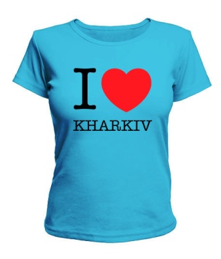 Жіноча футболка I love Kharkiv