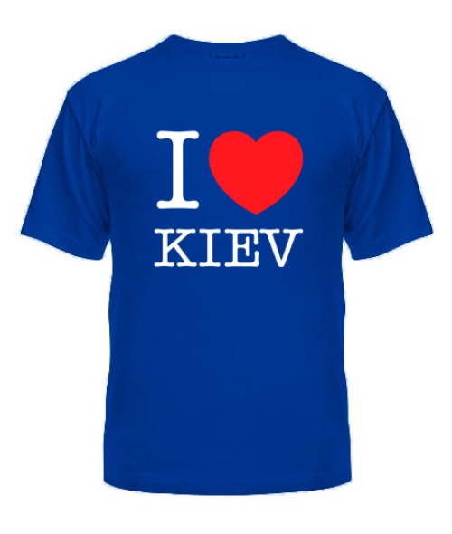 Мужская Футболка I love Kiev