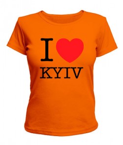 Жіноча футболка I love Kyiv
