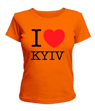 Жіноча футболка I love Kyiv