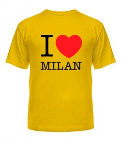 Мужская Футболка I love Milan