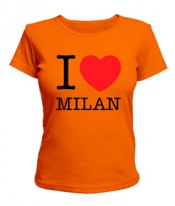 Женская футболка I love Milan
