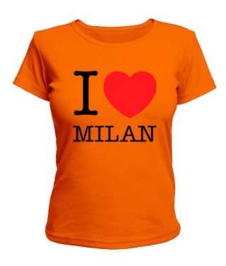 Жіноча футболка I love Milan