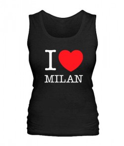 Женская майка I love Milan